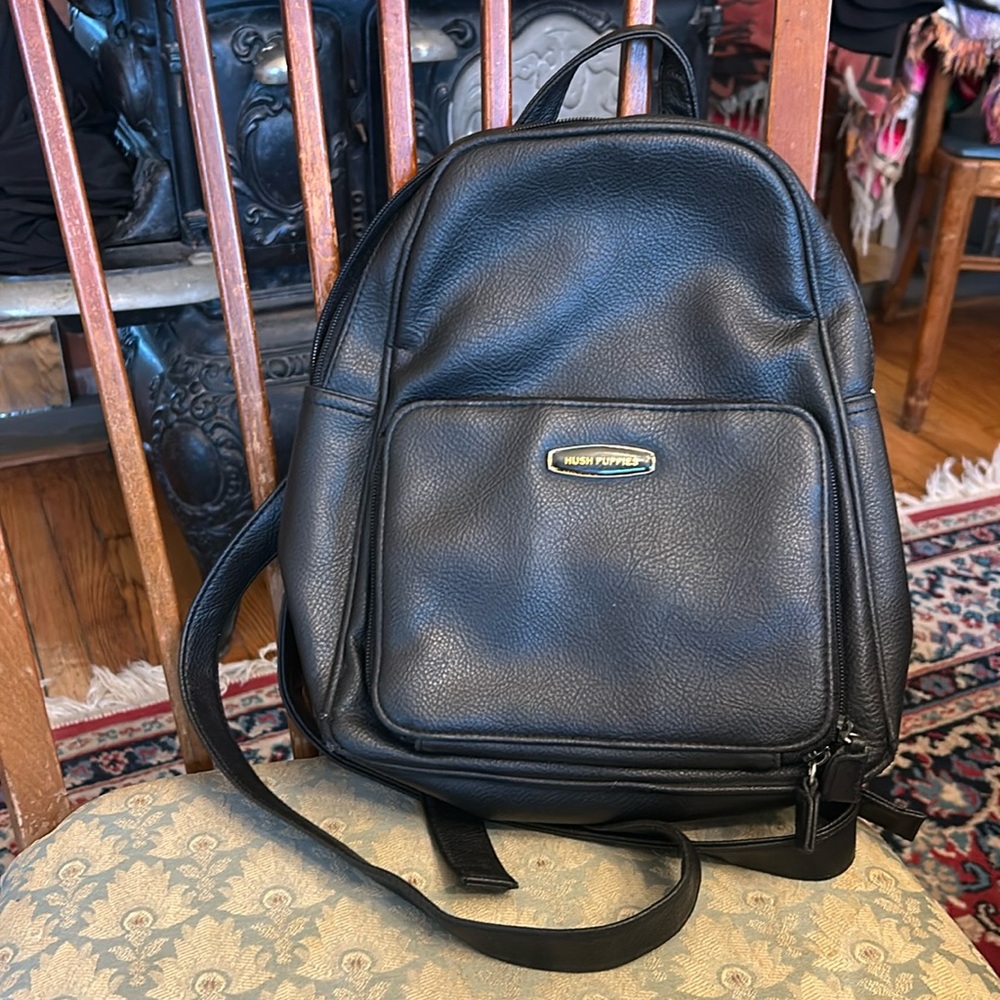 Adorable Hush Puppies leather backpack.